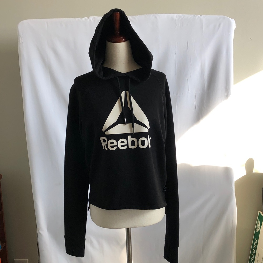 Reebok Black Sweatshirt with White Emblem